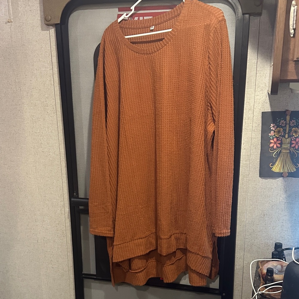 Amazon Women's Crew Neck Sweater - Rust Orange